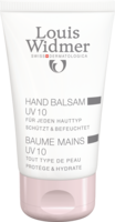 WIDMER Hand Balsam UV 10 leicht parfümiert