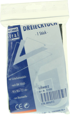 DREIECKTUCH schwarz 90x90x127 31400