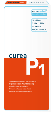 CUREA P1 superabsorb.Wundauflage 10x30 cm