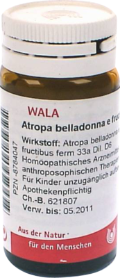 ATROPA belladonna e fructibus D 6 Globuli