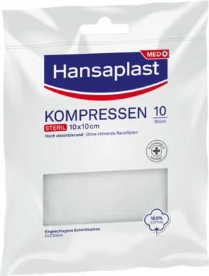 HANSAPLAST Kompressen steril 10x10 cm