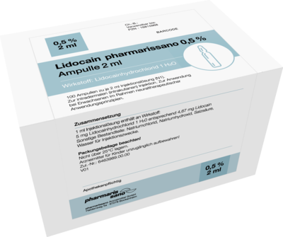 LIDOCAIN pharmarissano 0,5% Inj.-Lsg.Ampullen 2 ml