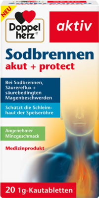 DOPPELHERZ Sodbrennen akut+protect Kautabletten